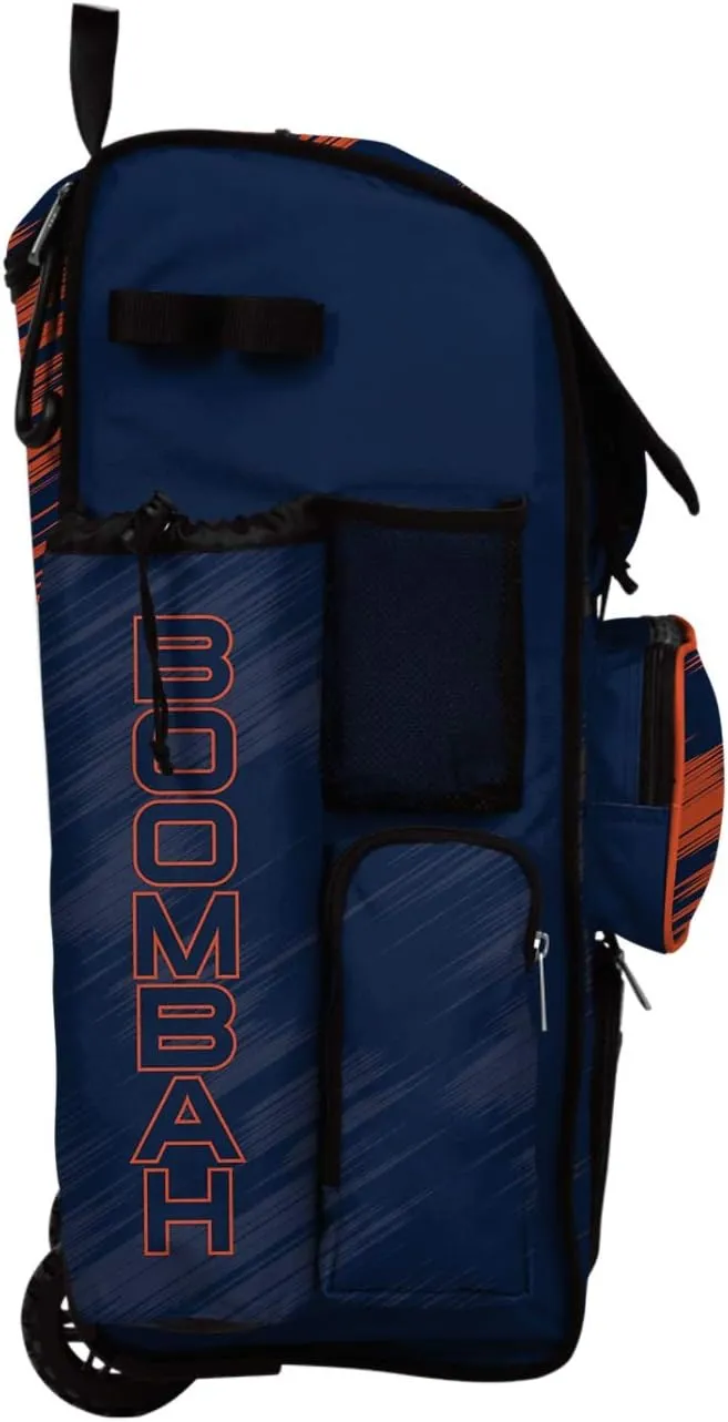 Boombah Rolling Superpack 2.0 Scratch Baseball/Softball Gear Bag - 23-1/2" x 13-1/2" x 9-1/2" - Multiple Colors - Telescopic Handle and Holds 4 Bats - Wheeled Version