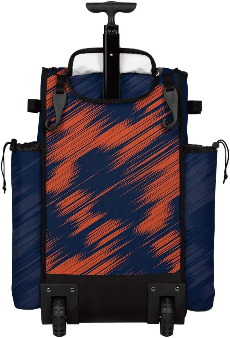 Boombah Rolling Superpack 2.0 Scratch Baseball/Softball Gear Bag - 23-1/2" x 13-1/2" x 9-1/2" - Multiple Colors - Telescopic Handle and Holds 4 Bats - Wheeled Version