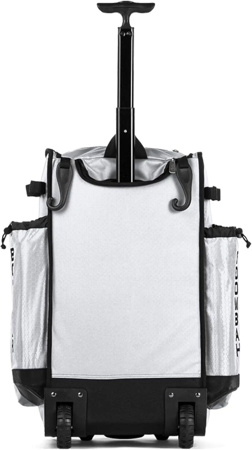 Boombah Rolling Superpack Baseball/Softball Gear Bag - 23-1/2" x 13-1/2" x 9-1/2" - Multiple Colors - Telescopic Handle and Holds 4 Bats - Wheeled Version