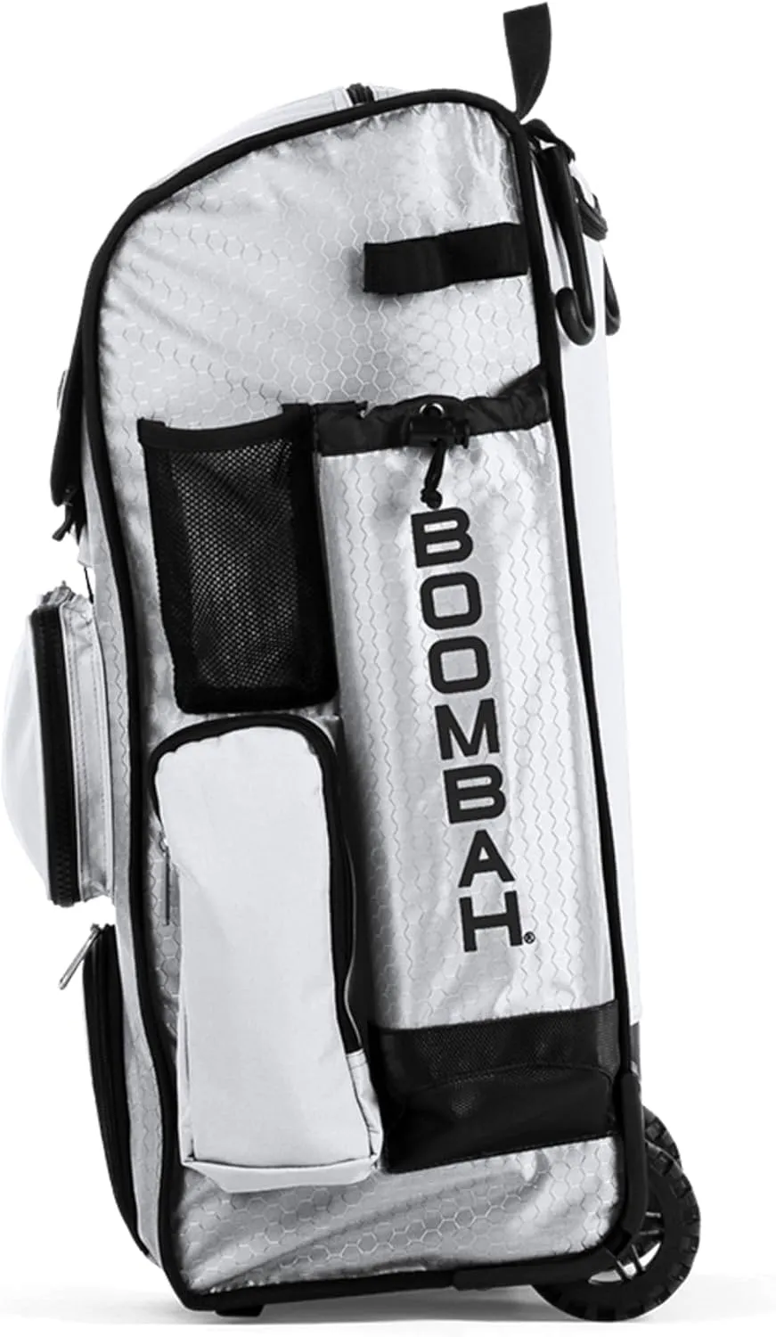 Boombah Rolling Superpack Baseball/Softball Gear Bag - 23-1/2" x 13-1/2" x 9-1/2" - Multiple Colors - Telescopic Handle and Holds 4 Bats - Wheeled Version