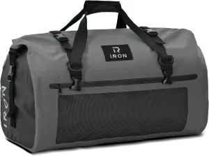 BORLENI Waterproof Motorcycle Dry Duffel Bag Luggage Tail Bag with Large Storage Space,Roll Top Closure, Shoulder Straps, Inner Pocket and Mesh Pocket for Motorcycling Travel Camping (Grey,30L)
