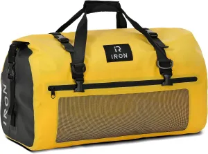 BORLENI Waterproof Motorcycle Dry Duffel Bag Luggage Tail Bag with Large Storage Space,Roll Top Closure, Shoulder Straps, Inner Pocket and Mesh Pocket for Motorcycling Travel Camping(Yellow,50L)