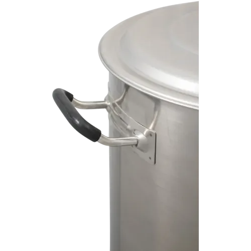 Brewmaster 14 Gallon Brew Kettle | Stainless Steel | Two Welded Couplers | Ball Valve Included | Silicone Handle Grips | Volume Markers