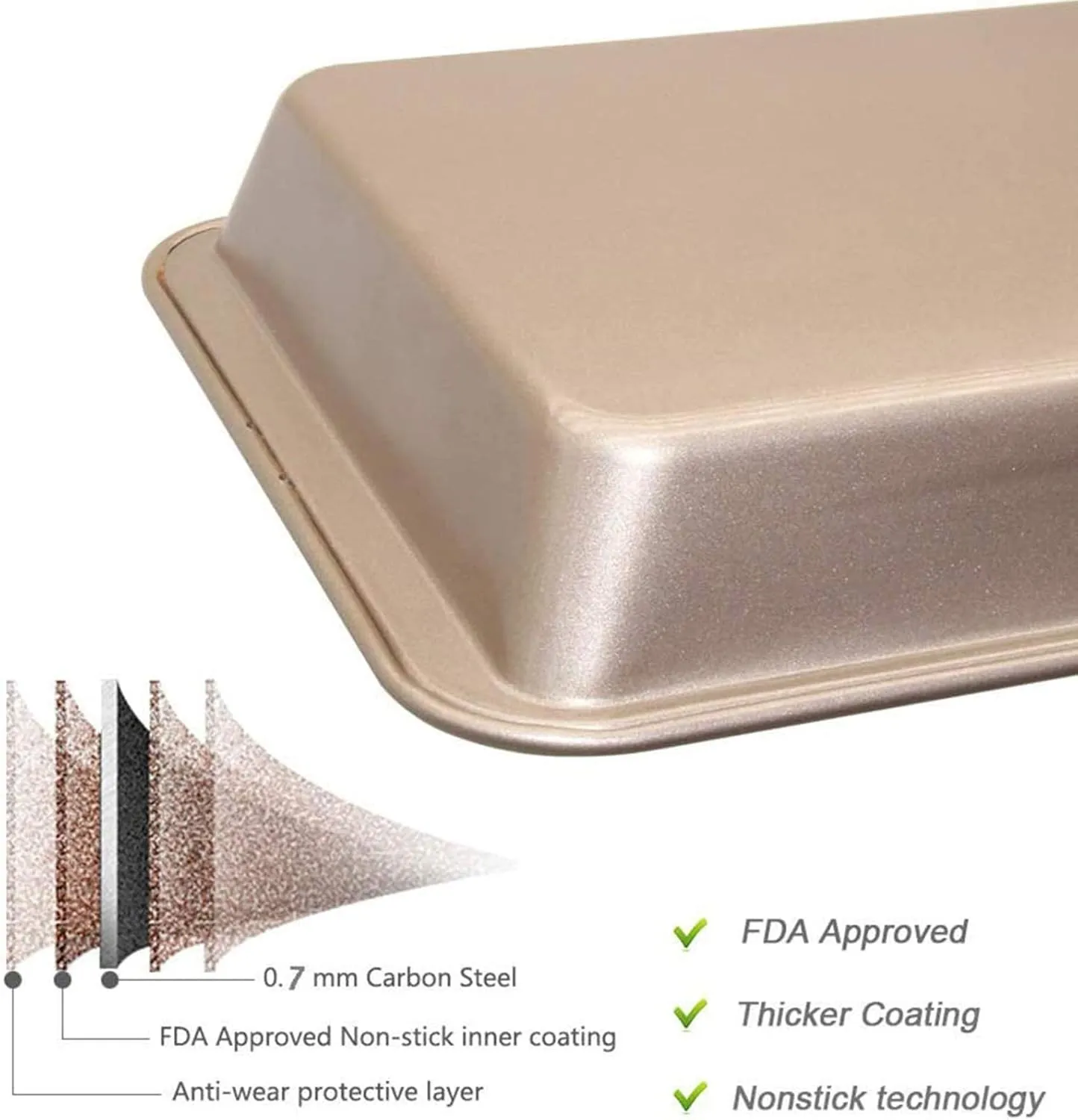 Brownie Pan with Dividers, Non-Stick Backing Pan, Brownie Pan, Lasagna Pan, Brownie Trays,18 Pre-slice Brownie Pan All Edges, Muffin and Cupcake Pan for Baking, Brownie Bites - 12 X 8 X 2 Inches