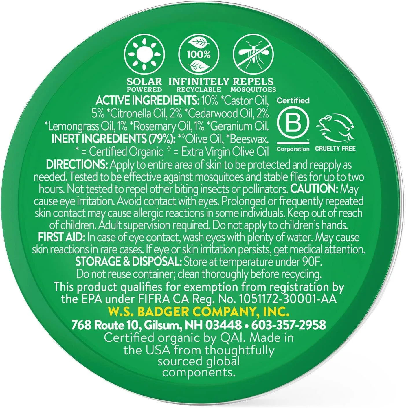 Bug Repellent 2oz Tin
