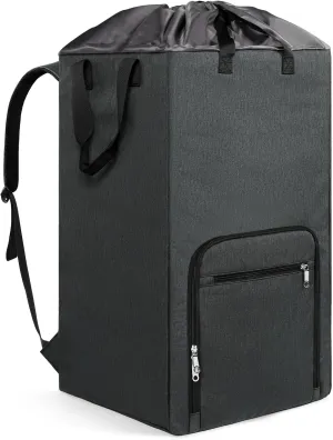Bukere Laundry Backpack for College Students Dorm Essentials, Extra Large 90L Hanging Bag with Adjustable Shoulder Straps, Portable Laundry Tote for Apartment, Laundromat, Travel