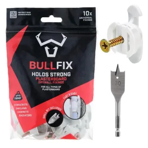 Bullfix Universal Drywall Anchors, Holds up to 255lbs, Hollow Wall Anchors Heavy Duty Set with Screws Included, Stronger Than Toggle Bolts and Butterfly Screw - Patented Design - 96 Pack