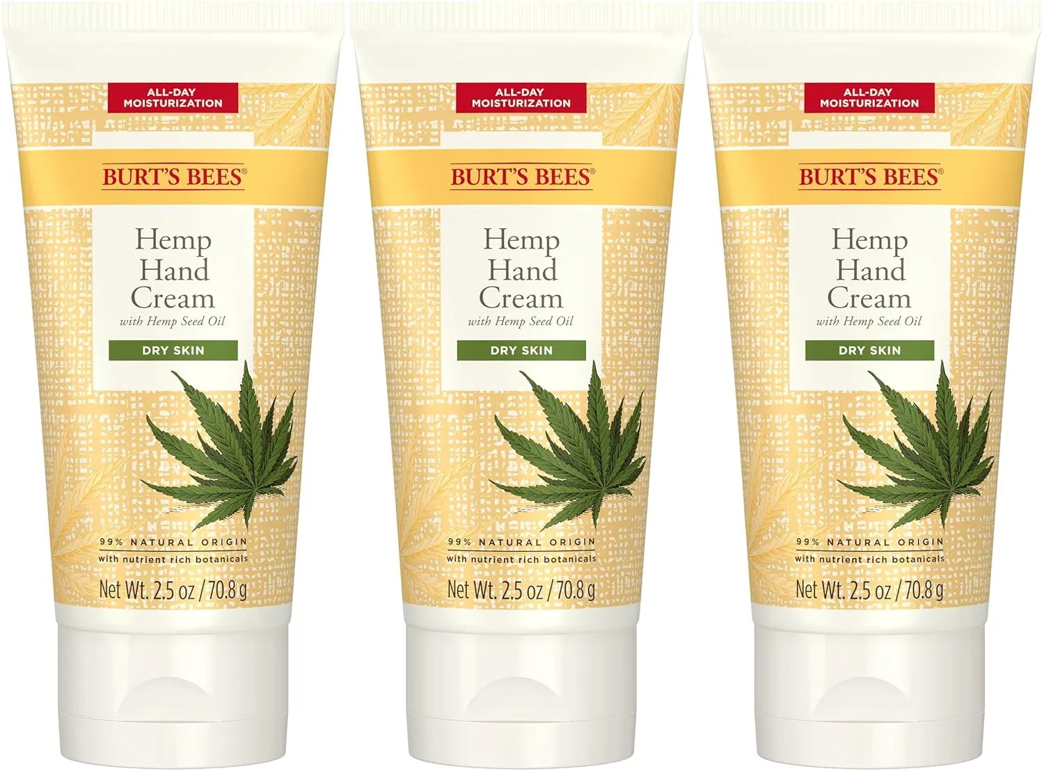 Burt's Bees Hemp Seed Oil Hand Cream for Dry Skin, 2.5 Oz (Package May Vary)