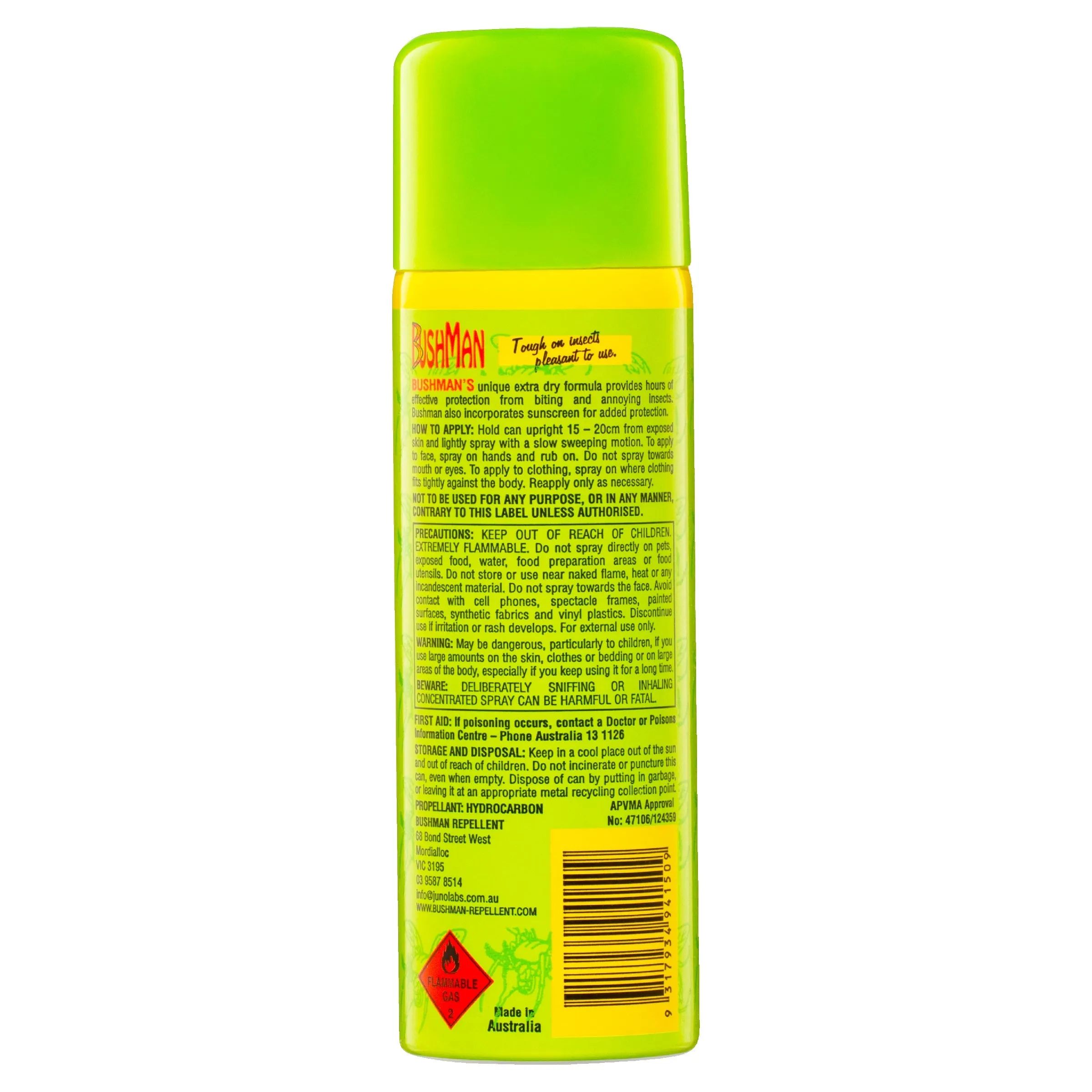 Bushman Plus 20% Deet Insect Repellent Aerosol 150g