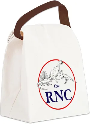 CafePress The RNC, Dinosaurs Canvas Lunch Bag with Strap Handle