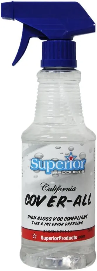California Cover All by Superior Products- Automotive Tire Shine Spray & Professional Grade -Tire Dressing - High Gloss - Water Repellent & Made in America (16 oz)