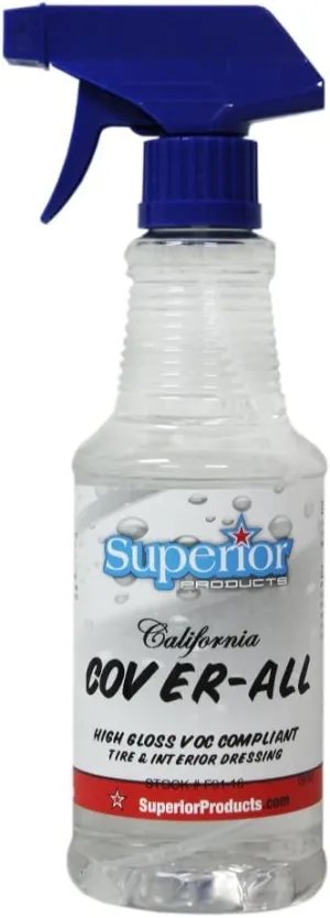 California Cover All by Superior Products- Automotive Tire Shine Spray & Professional Grade -Tire Dressing - High Gloss - Water Repellent & Made in America (16 oz)