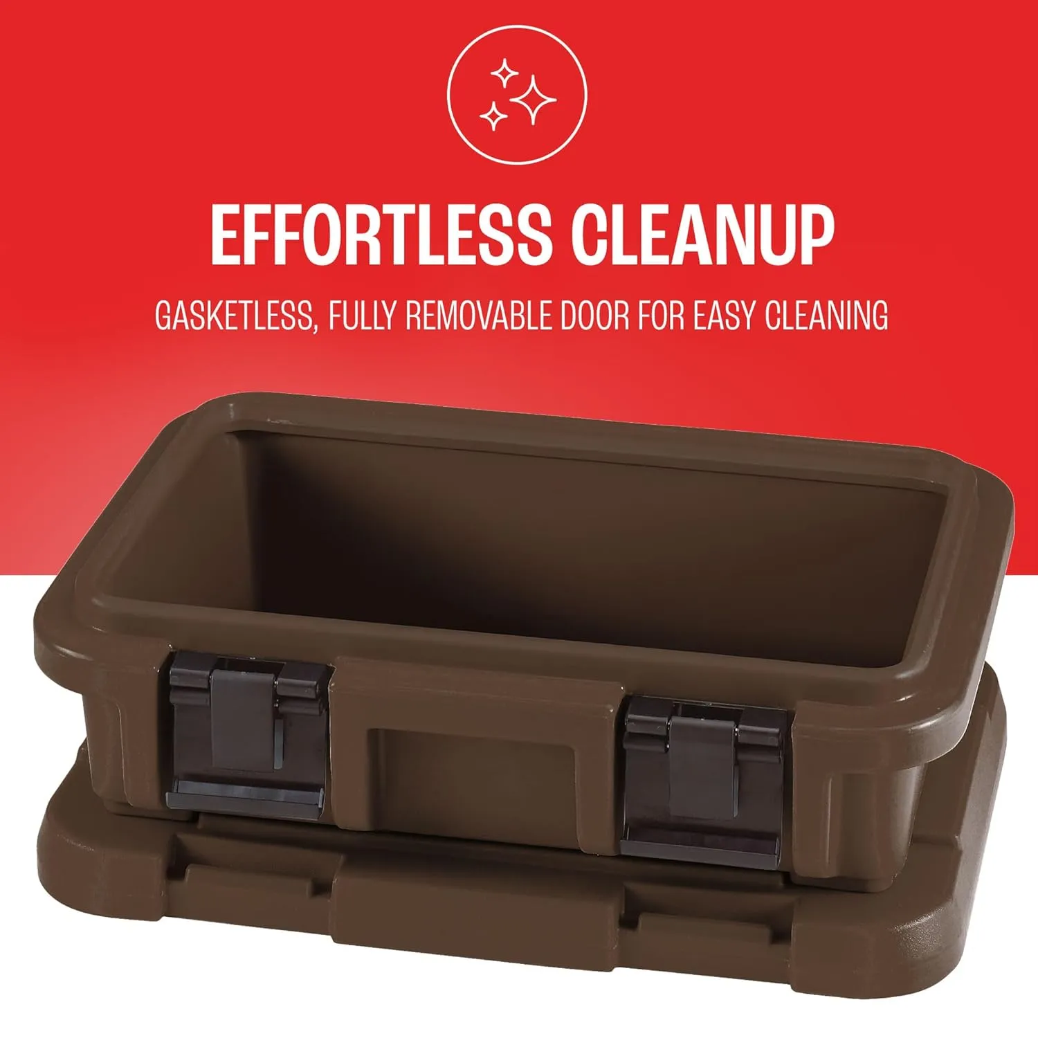 Cambro Insulated Food Pan Carrier - 4 Inch Deep Hotbox and Food Warmer for Catering & Transport - Top Load S-Series (Brown)