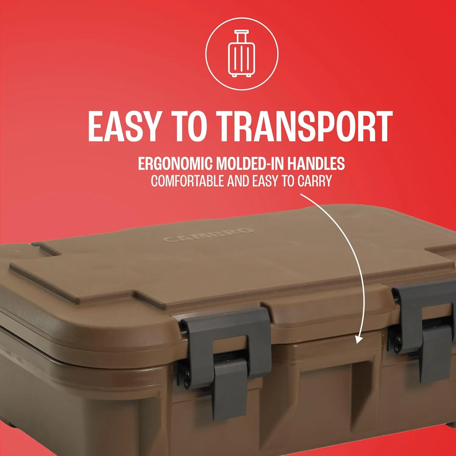 Cambro Insulated Food Pan Carrier - 4 Inch Deep Hotbox and Food Warmer for Catering & Transport - Top Load S-Series (Brown)