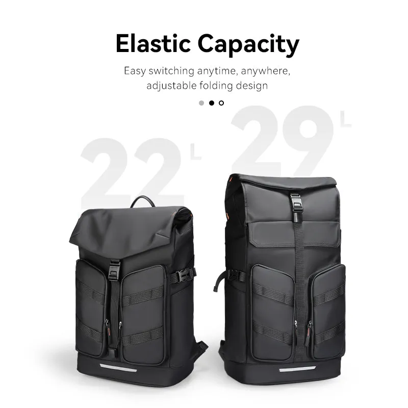 CapaFlex: Expandable Capacity Everyday Backpack 22L to 29L