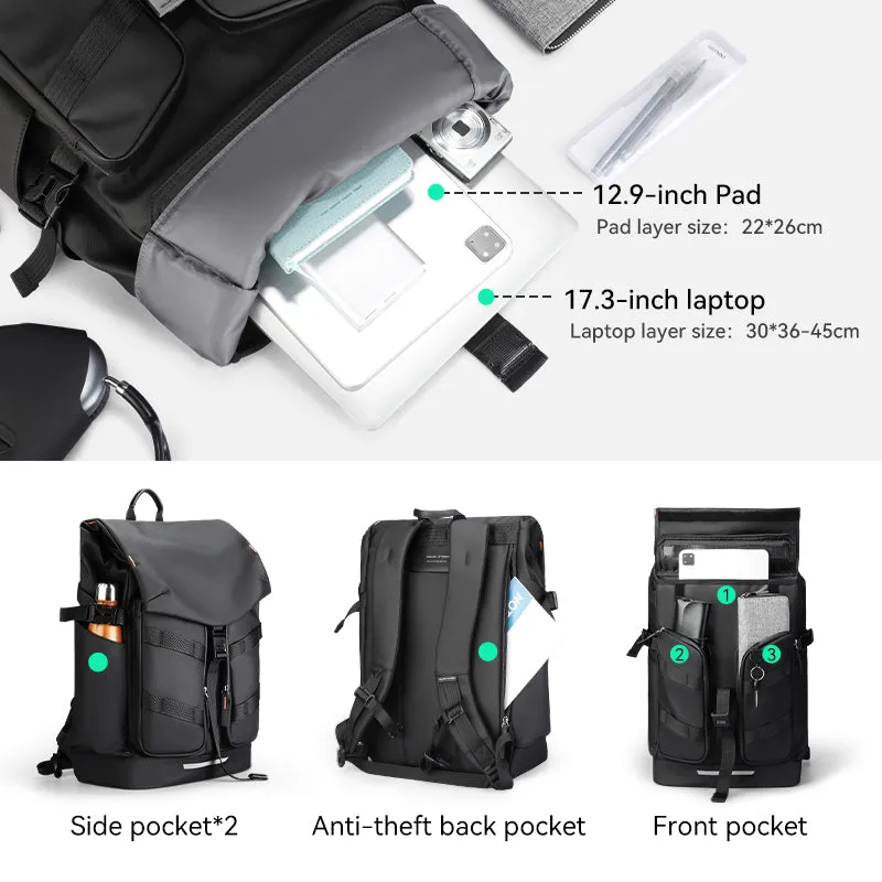 CapaFlex: Expandable Capacity Everyday Backpack 22L to 29L