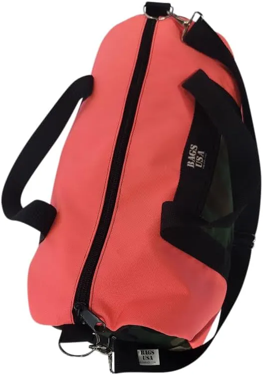 Carry On Boarding Bag Light Weight Durable Water Resistant Perfect For Overhead Bin Made In USA. (Coral/Camouflage)