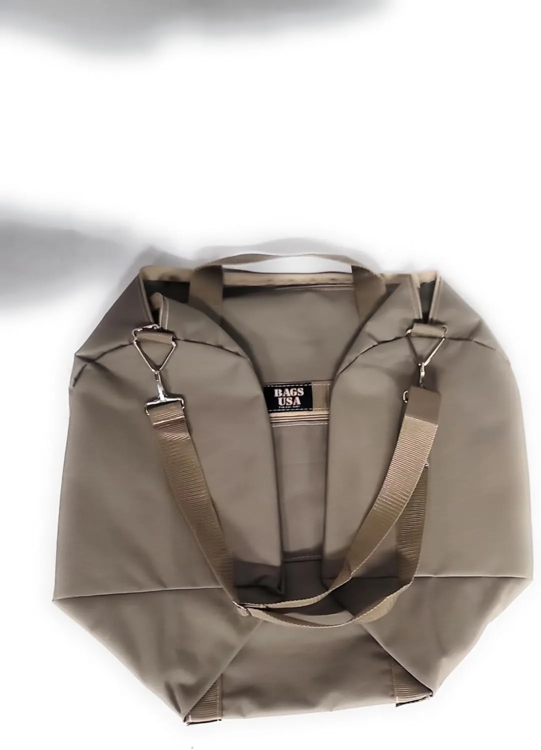 Carry On Boarding Bag Light Weight Durable Water Resistant Perfect For Overhead Bin Made In USA. (Kahki)