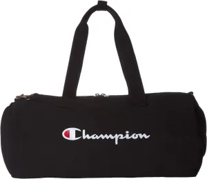 Champion Logo Duffel Bag, Black Solid, One Size