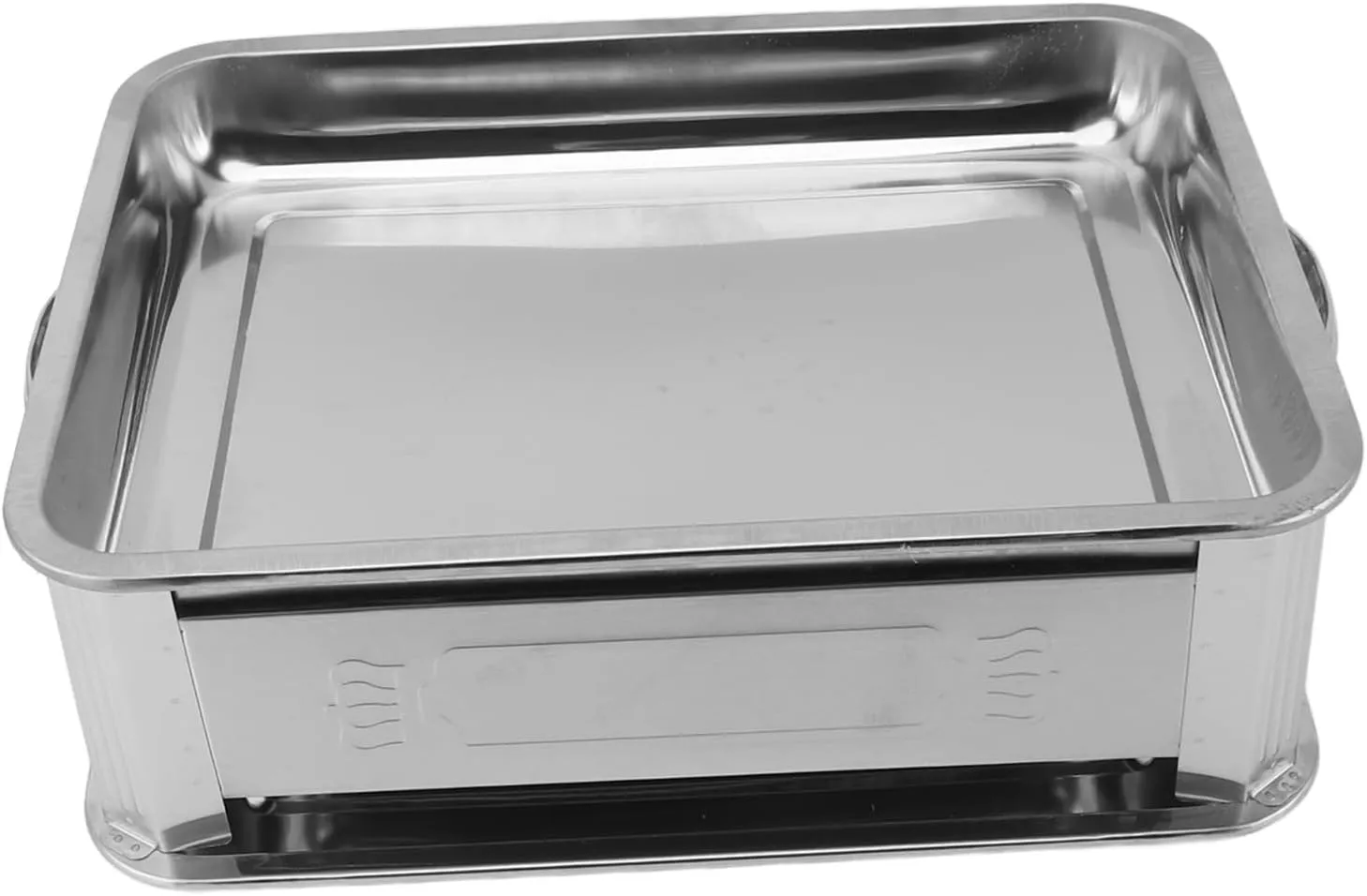 Charcoal Fish Stove, Stainless Steel Charcoal Alcohol Grill, Rectangular Uniform Heating for Commercial Use (#3)