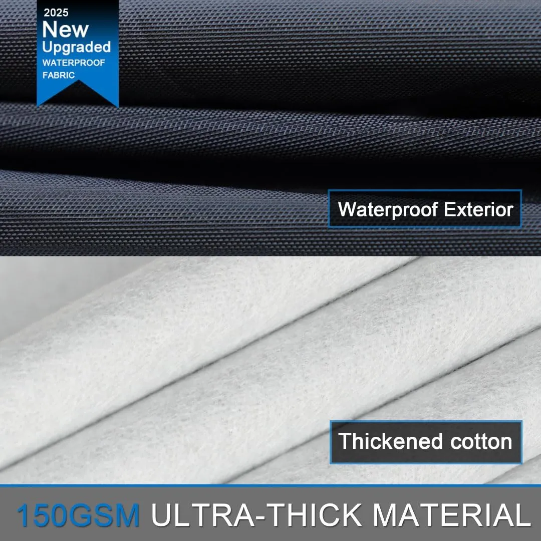 Chevrolet Silverado 1500 Truck Cover Custom Fit 1998-2025 Extended Cab SB (8.1') with Door Zipper, 12 Layers Full Exterior Pickup Truck Cover Waterproof All Weather, Wind Dust Sun and UV Protection.