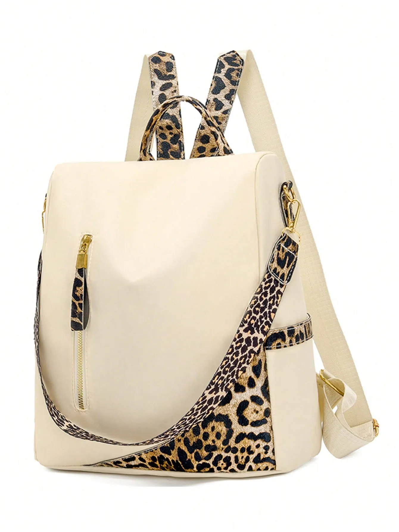 Chic & Secure: Two-Tone Anti-Theft Large Capacity Backpack for Stylish Students