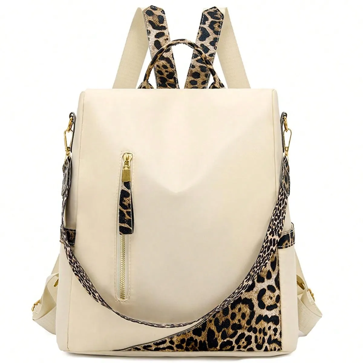 Chic & Secure: Two-Tone Anti-Theft Large Capacity Backpack for Stylish Students