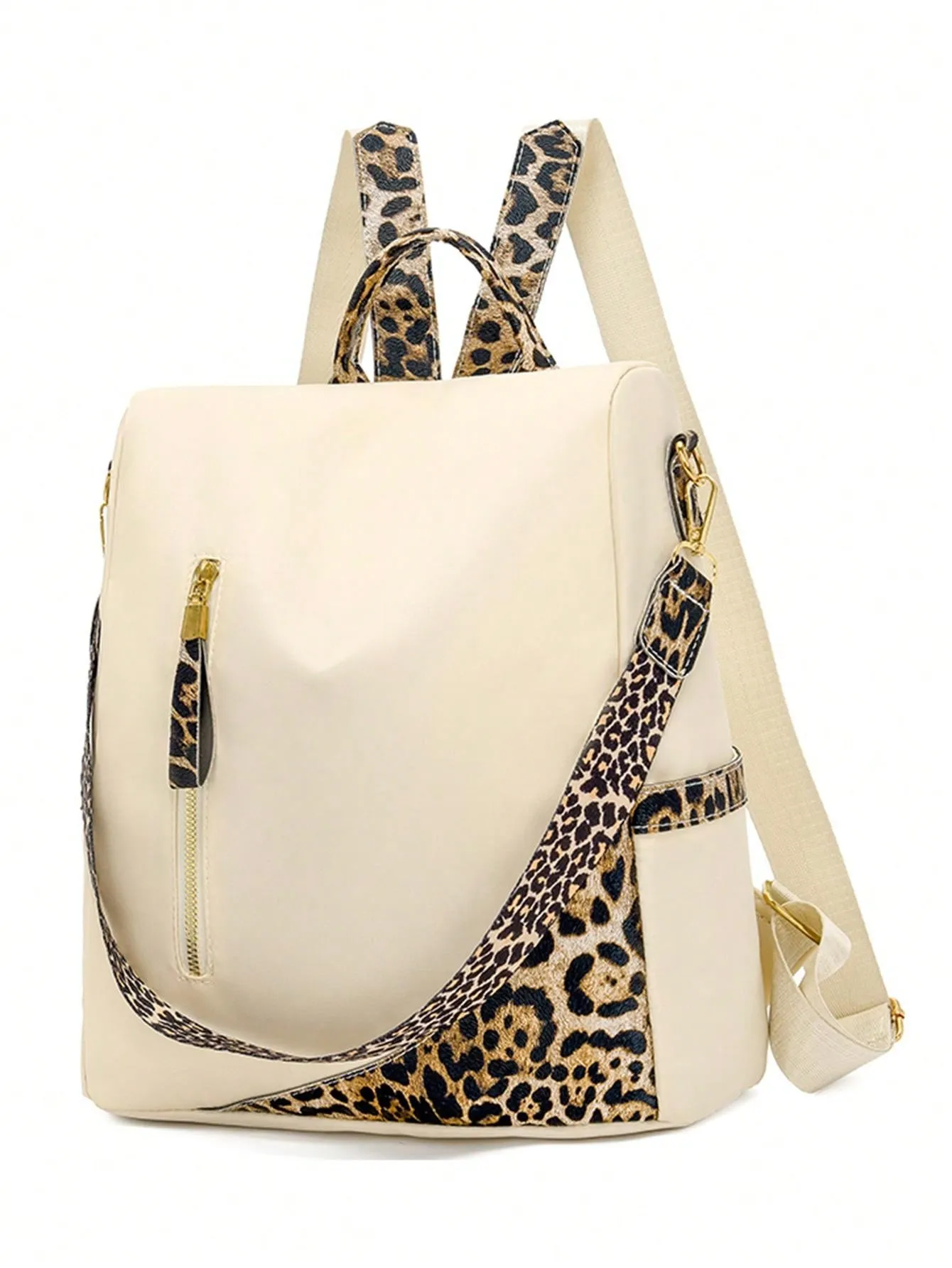 Chic & Secure: Two-Tone Anti-Theft Large Capacity Backpack for Stylish Students
