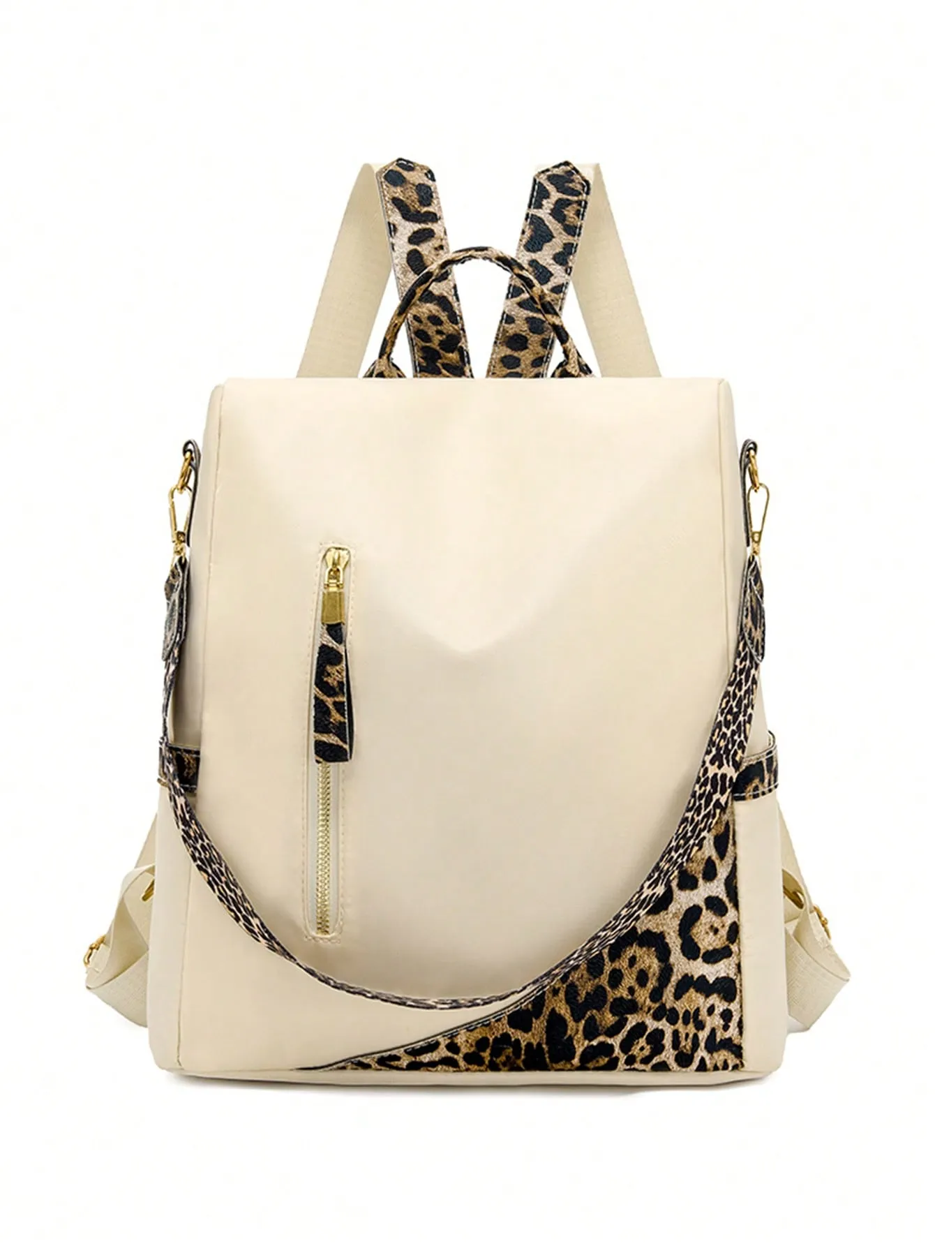 Chic & Secure: Two-Tone Anti-Theft Large Capacity Backpack for Stylish Students