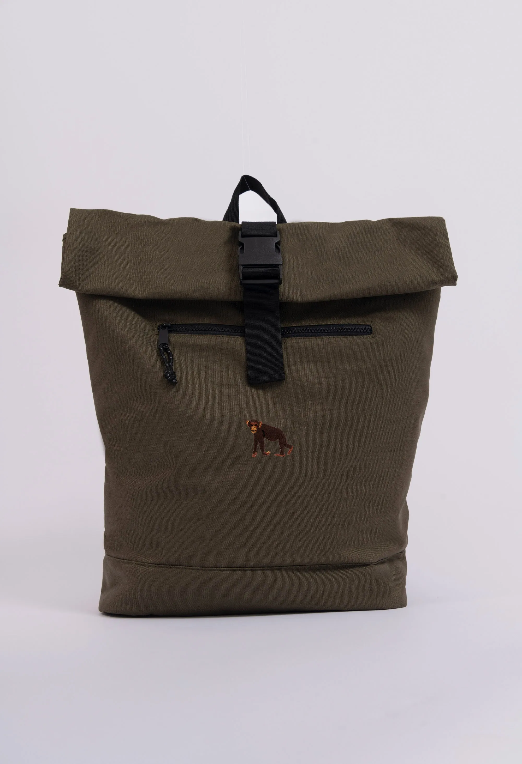 chimpanzee recycled roll-top backpack