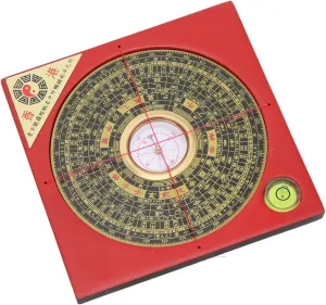 Chinese Feng Shui Luo Ban of Long Metal Geomantic Plastic OMO Compass for Energy Exams, Measurement of Evil Spirits Ideal for The Family