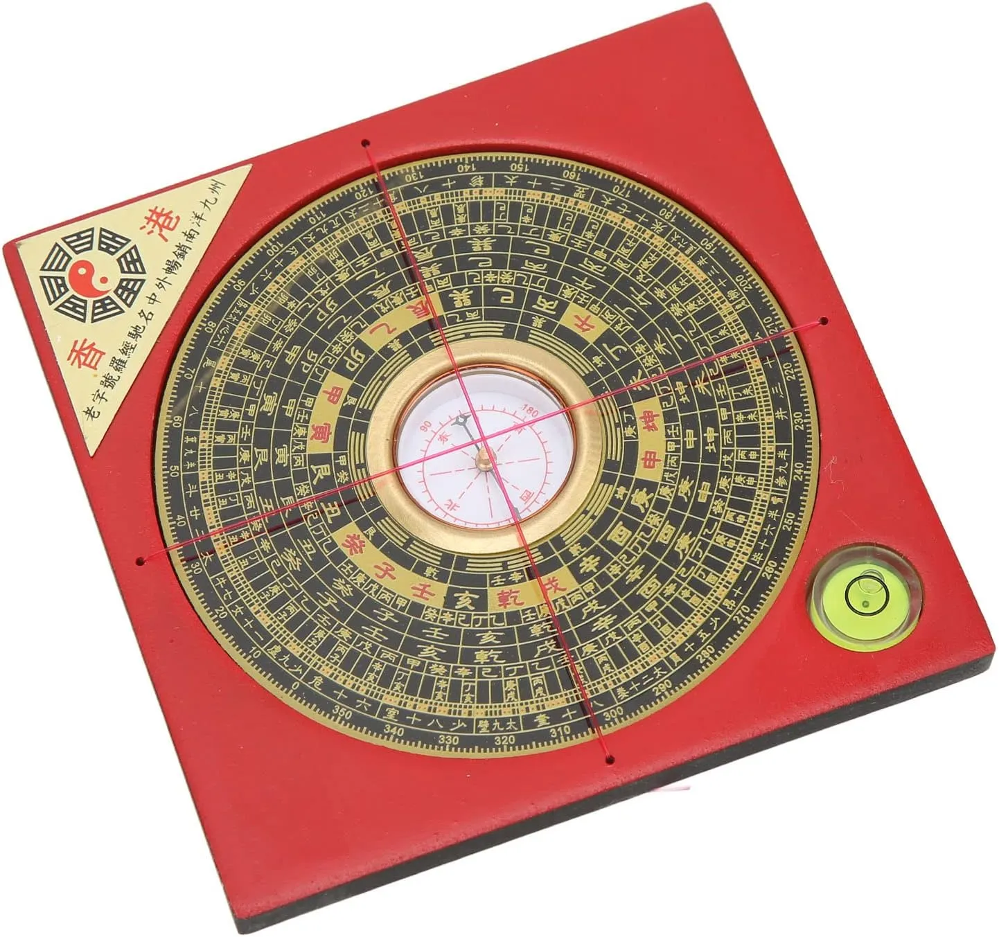 Chinese Feng Shui Luo Ban of Long Metal Geomantic Plastic OMO Compass for Energy Exams, Measurement of Evil Spirits Ideal for The Family