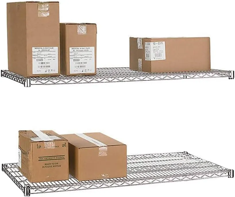 Chrome Wire Shelving |Pack of 2 Shelves| Heavy Duty NSF Storage Shelves (24''W x 36''L)