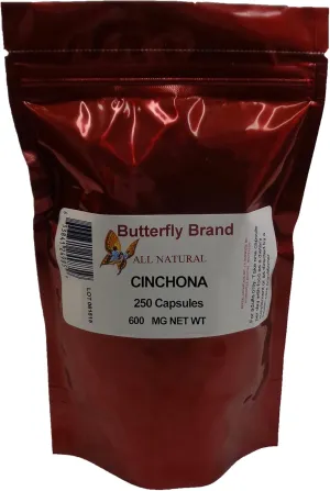Cinchona Bark Capsules 600mg Bag of 250