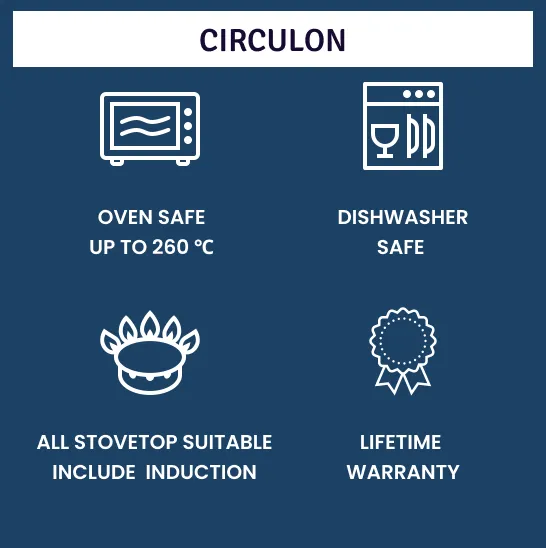 Circulon SteelShield™ Nonstick Stainless Steel C-Series Open Stirfry Induction Suitable - 32cm