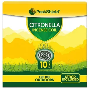 Citronella Incense Mosquito Coils - Insect Repellent.  Pack of 10