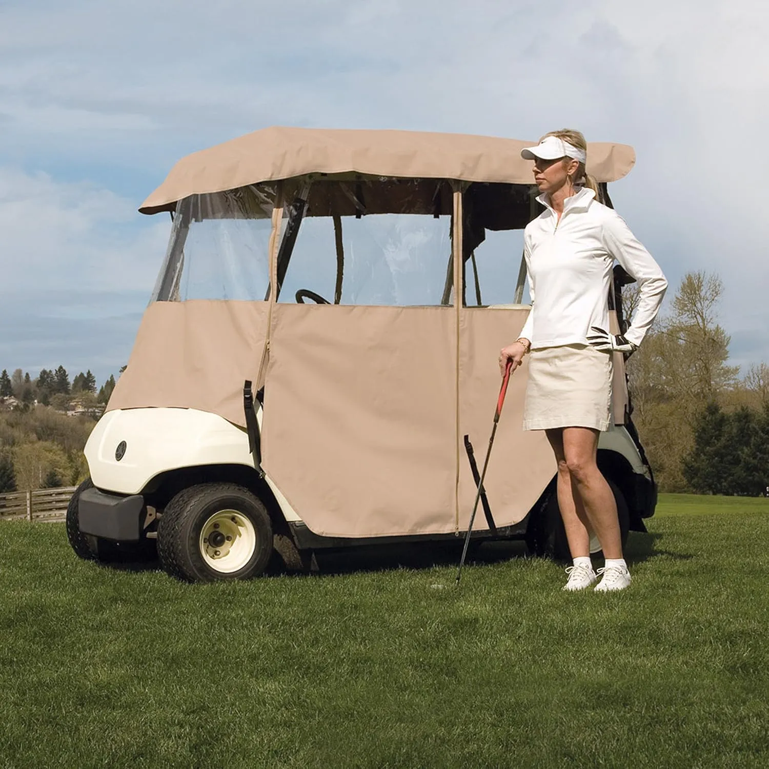 Classic Accessories Fairway Deluxe 4-Sided 4-Person Golf Cart Enclosure