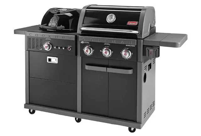 Coleman Revolution Dual Fuel, Charcoal & Gas Matte Black