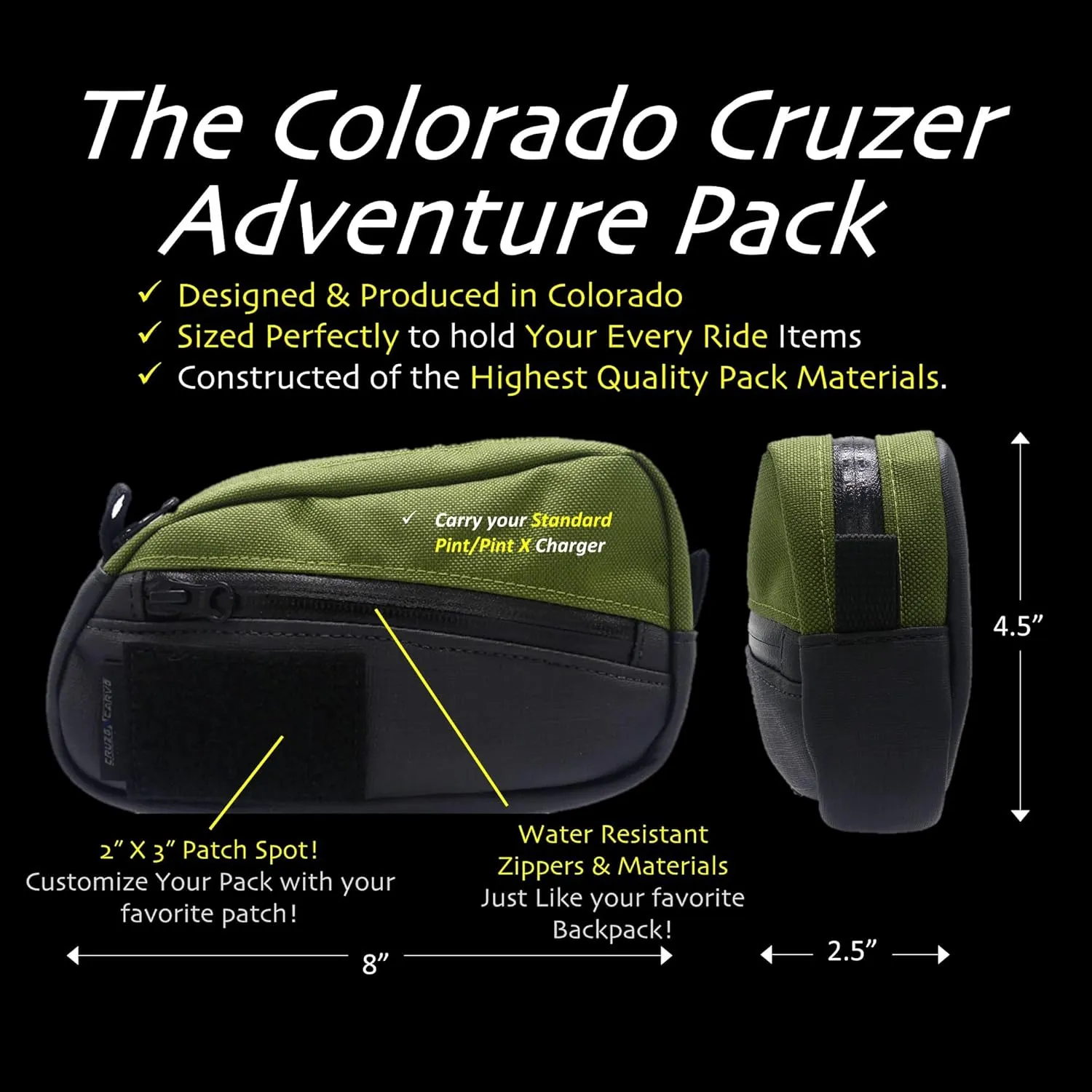 Colorado Cruzer Adventure Pack Bundle | Onewheel Accessories Pack | Onewheel Bag for smaller Essential items| Compatible with al Onewheel GT/Pint/XR Models | Made in USA (Red)