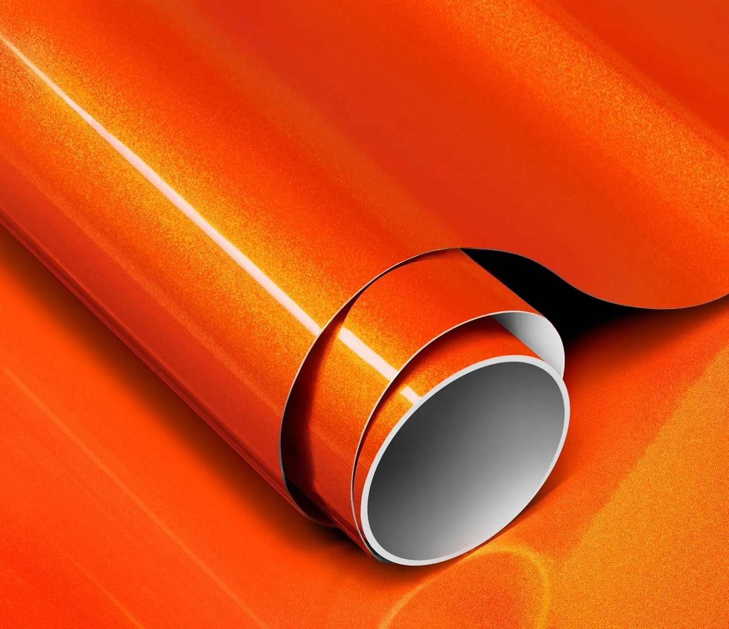 ColorFusion PPF by VViViD, Gloss Flame Orange Dry Apply PPF Vinyl Car Wrap Roll 1ft x 5ft
