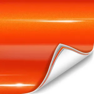 ColorFusion PPF by VViViD, Gloss Flame Orange Dry Apply PPF Vinyl Car Wrap Roll 1ft x 5ft