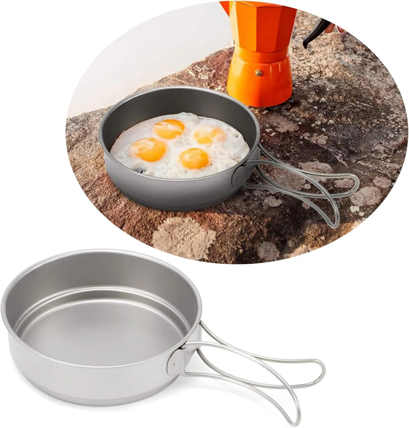 Compacts Camping Plate Folding Handle Light Weight Dinnerware for Outdoor Backpacking Hiking
