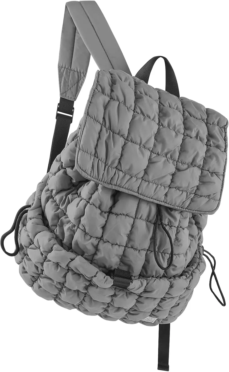 CONTAIL 18L Quilted Puffer Backpack for Women,Lightweight Puffy Hiker Pack,Grey