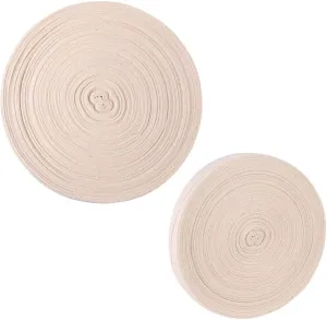 Cotton Webbing 2.5cm Wide Herringbone Ribbon 50m Roll Versatile for Decor Present Wrapping