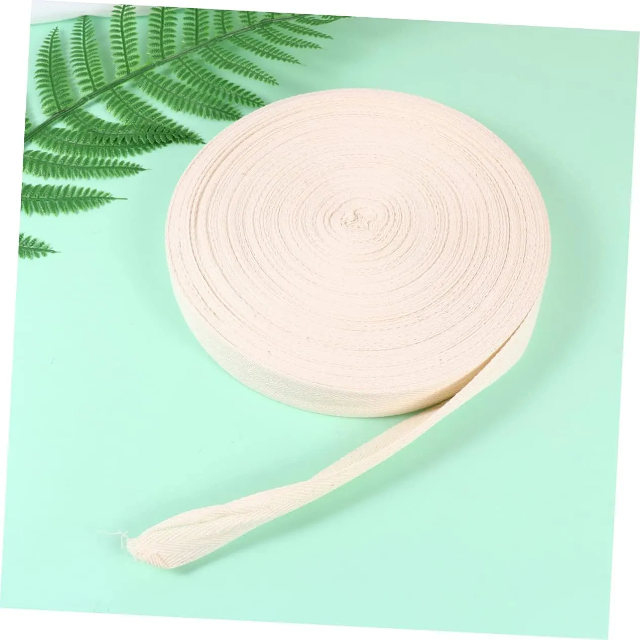 Cotton Webbing 2.5cm Wide Herringbone Ribbon 50m Roll Versatile for Decor Present Wrapping