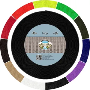 Country Brook Design - Black Sew On Loop Only (2 inch, 25 Yards)