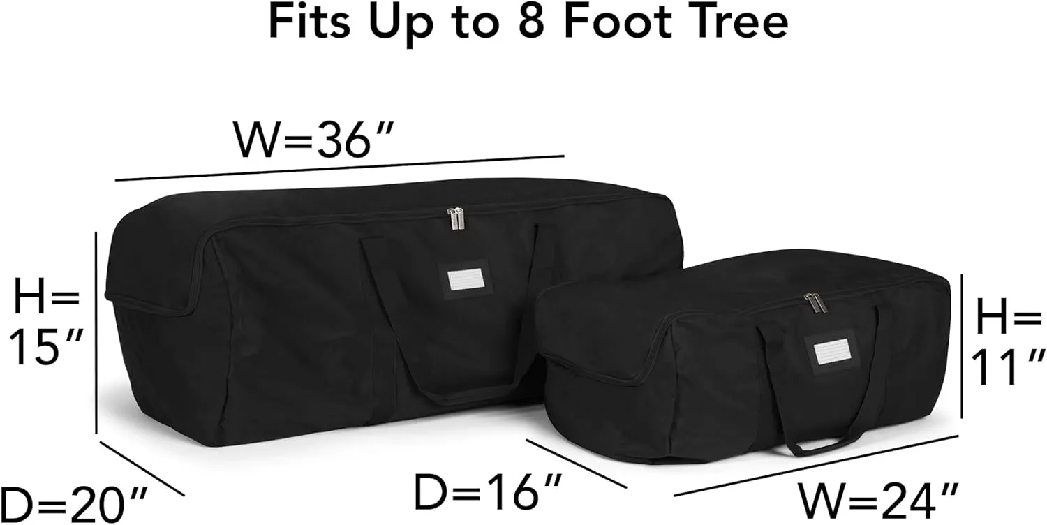 Covermates Keepsakes Garland Duffle Bag – Durable Polyester, Reinforced Handles, Fits up to 25 Foot Garland Depending on Thickness - Holiday Storage, Black