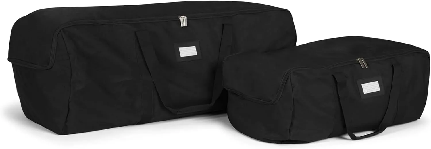 Covermates Keepsakes Garland Duffle Bag – Durable Polyester, Reinforced Handles, Fits up to 25 Foot Garland Depending on Thickness - Holiday Storage, Black