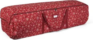 Covermates Keepsakes Garland Duffle Bag – Durable Polyester, Reinforced Handles, Fits up to 25 Foot Garland Depending on Thickness - Holiday Storage, Red Snowflake