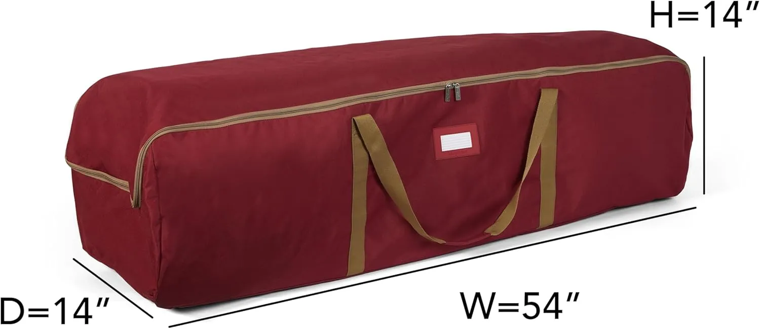 Covermates Keepsakes Garland Duffle Bag – Durable Polyester, Reinforced Handles, Fits up to 25 Foot Garland Depending on Thickness - Holiday Storage, Red